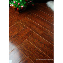 Plancher laminé absorbant le bruit de noix de miroir du miroir E1 HDF de 12.3mm